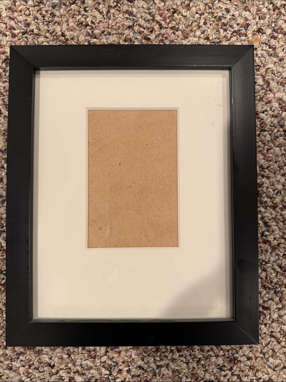 Black Photo Frame with White Mat - Classic Home Accent
